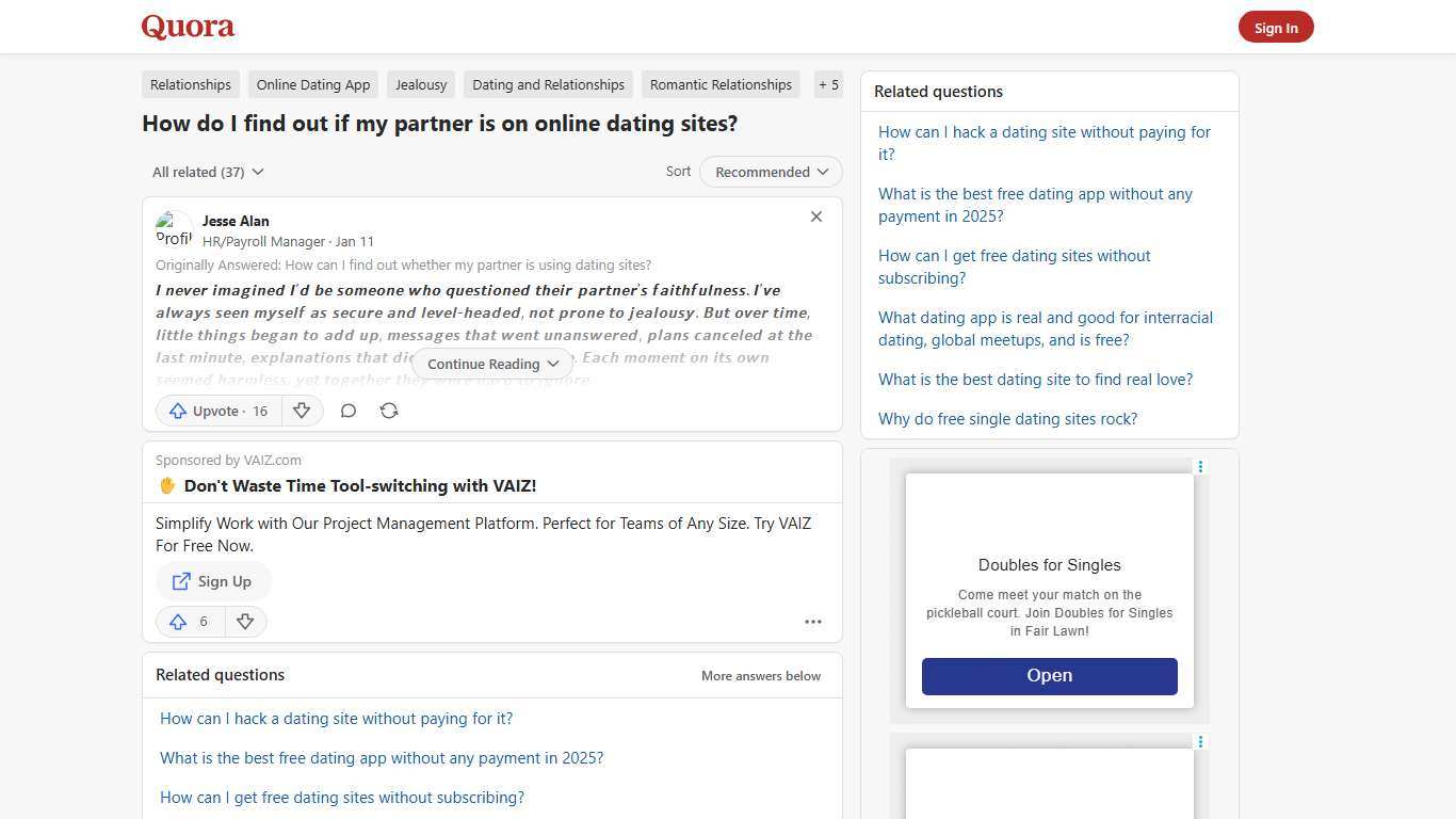 How to find out if my partner is on online dating sites - Quora